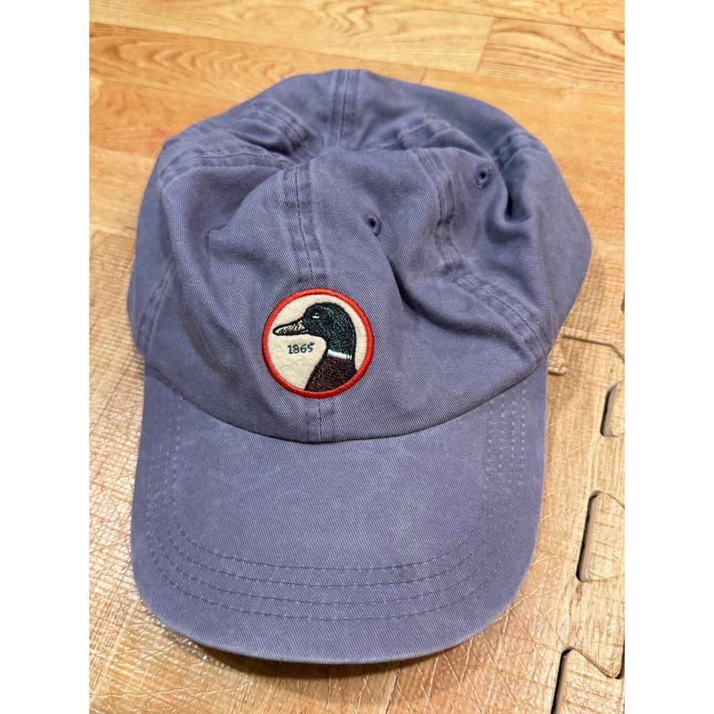 Duck Head Mens Blue Purple Mallard Logo 1865 Adjustable Strapback Dad Hat Cap